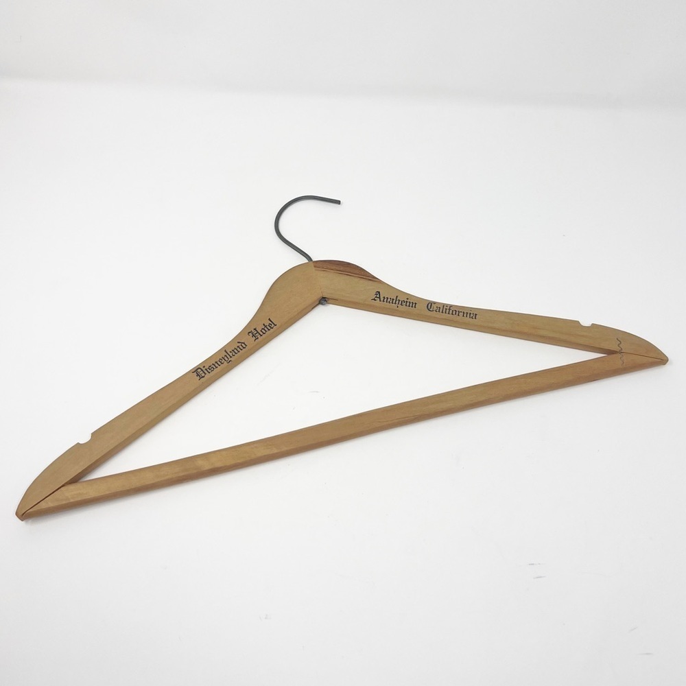 Authentic Vintage “Disneyland Hotel" and "Anaheim, California" Wooden Hanger